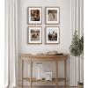 imageDesignOvation Gallery Wood Photo Frame Set for Customizable Wall Display Black 11x14 matted to 8x10 Pack of 4Rustic Brown
