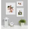 imageDesignOvation Gallery Wood Photo Frame Set for Customizable Wall Display Black 11x14 matted to 8x10 Pack of 4White