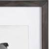 imageDesignOvation Gallery Wood Photo Frame Set for Customizable Wall Display Walnut Brown 14x18 matted to 11x14 Pack of 2Gray