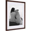 imageDesignOvation Gallery Wood Photo Frame Set for Customizable Wall Display Walnut Brown 14x18 matted to 11x14 Pack of 2Walnut Brown