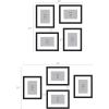 imageDesignOvation Gallery Wood Photo Frame Set for Customizable Wall or Desktop Display Rustic Brown 8x10 matted to 5x7 Pack of 4Black