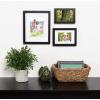 imageDesignOvation Gallery Wood Photo Frame Set for Customizable Wall or Desktop Display Rustic Brown 8x10 matted to 5x7 Pack of 4Black