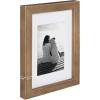 imageDesignOvation Gallery Wood Photo Frame Set for Customizable Wall or Desktop Display Rustic Brown 8x10 matted to 5x7 Pack of 4Rustic Brown