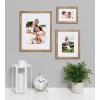 imageDesignOvation Gallery Wood Photo Frame Set for Customizable Wall or Desktop Display Rustic Brown 8x10 matted to 5x7 Pack of 4Rustic Brown