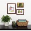 imageDesignOvation Gallery Wood Photo Frame Set for Customizable Wall or Desktop Display Rustic Brown 8x10 matted to 5x7 Pack of 4Walnut Brown