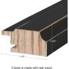 imageDesignOvation Kieva Solid Wood Document Frames Distressed Black 85x11 Pack of 6Black