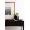 imageKate and Laurel Anaya Wooden ThreePiece Decor Accent Set Walnut Brown Set of 3 Modern Tabletop Decor Set Including Planter Pot Accent Tray and Beaded RopeNaturalBlack