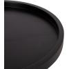 imageKate and Laurel Halsey Round Lazy Susan Tray Organizer 18 Inch Diameter Black Transitional Round Countertop Organizer with Turning Lazy Susan for Kitchen Storage