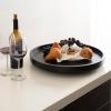 imageKate and Laurel Halsey Round Lazy Susan Tray Organizer 18 Inch Diameter Black Transitional Round Countertop Organizer with Turning Lazy Susan for Kitchen Storage