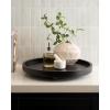 imageKate and Laurel Halsey Round Lazy Susan Tray Organizer 18 Inch Diameter Black Transitional Round Countertop Organizer with Turning Lazy Susan for Kitchen Storage
