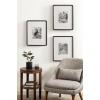 imageKate and Laurel Inglewood Modern Wall Picture Frame Set of 3 11x14 matted to 5x7 Natural Wood ThreePiece Frame Set for Gallery Wall Accent Set in Living Room DecorBlack