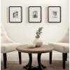 imageKate and Laurel Inglewood Modern Wall Picture Frame Set of 3 11x14 matted to 5x7 Natural Wood ThreePiece Frame Set for Gallery Wall Accent Set in Living Room DecorBlack