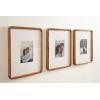 imageKate and Laurel Inglewood Modern Wall Picture Frame Set of 3 11x14 matted to 5x7 Walnut Brown ThreePiece Frame Set for Gallery Wall Accent Set in Living Room Dcor