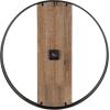 imageKate and Laurel Ladd Modern Glam 24quot Numberless Wood and Metal Round Wall Clock Walnut Brown and Gold Contemporary Wall DecorNaturalBlack