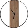 imageKate and Laurel Ladd Modern Glam 24quot Numberless Wood and Metal Round Wall Clock Walnut Brown and Gold Contemporary Wall DecorNaturalBlack