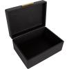 imageKate and Laurel Namina Decorative Vegan Leather Storage Box Set of 2 8 x 5 and 10 x 7 Black and Brass Modern Glam TwoPiece Box Set with Handles for Use as Jewelry Boxes or Perfume Organizers
