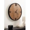 imageKate and Laurel Pronte Modern Round Wood and Metal Wall Clock 22 Inch Diameter Rustic Brown and Black Decorative Minimal Clock for Bedroom Entryway or Living Room DecorBrownBlack
