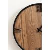 imageKate and Laurel Pronte Modern Round Wood and Metal Wall Clock 22 Inch Diameter Rustic Brown and Black Decorative Minimal Clock for Bedroom Entryway or Living Room DecorBrownBlack