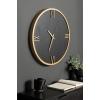imageKate and Laurel Pronte Modern Round Wood and Metal Wall Clock 22 Inch Diameter Rustic Brown and Black Decorative Minimal Clock for Bedroom Entryway or Living Room DecorBlackGold