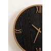 imageKate and Laurel Pronte Modern Round Wood and Metal Wall Clock 22 Inch Diameter Rustic Brown and Black Decorative Minimal Clock for Bedroom Entryway or Living Room DecorBlackGold
