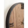imageKate and Laurel Pronte Modern Round Wood and Metal Wall Clock 22 Inch Diameter Rustic Brown and Black Decorative Minimal Clock for Bedroom Entryway or Living Room DecorBrownBlack