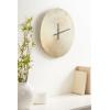 imageKate and Laurel Sancia Modern Numberless Round Metal Wall Clock 16 Inch Diameter Gold Decorative Minimal Metallic Clock with Embossed Texture for Use as Bedroom Entryway or Living Room Decor