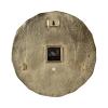 imageKate and Laurel Sancia Modern Numberless Round Metal Wall Clock 16 Inch Diameter Gold Decorative Minimal Metallic Clock with Embossed Texture for Use as Bedroom Entryway or Living Room Decor
