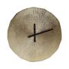 imageKate and Laurel Sancia Modern Numberless Round Metal Wall Clock 16 Inch Diameter Gold Decorative Minimal Metallic Clock with Embossed Texture for Use as Bedroom Entryway or Living Room Decor