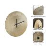 imageKate and Laurel Sancia Modern Numberless Round Metal Wall Clock 16 Inch Diameter Gold Decorative Minimal Metallic Clock with Embossed Texture for Use as Bedroom Entryway or Living Room Decor