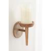 imageKate and Laurel Shae Transitional Wooden Wall Sconce 5 x 5 x 13 Black Modern Candle Holder with Removable Glass Cylinder for Flameless Pillar Candles in Bedroom or EntrywayNatural