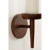 imageKate and Laurel Shae Transitional Wooden Wall Sconce 5 x 5 x 13 Black Modern Candle Holder with Removable Glass Cylinder for Flameless Pillar Candles in Bedroom or EntrywayWalnut Brown