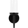 imageKate and Laurel Shae Transitional Wooden Wall Sconce 5 x 5 x 13 Black Modern Candle Holder with Removable Glass Cylinder for Flameless Pillar Candles in Bedroom or EntrywayBlack