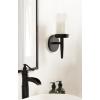 imageKate and Laurel Shae Transitional Wooden Wall Sconce 5 x 5 x 13 Black Modern Candle Holder with Removable Glass Cylinder for Flameless Pillar Candles in Bedroom or EntrywayBlack