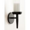 imageKate and Laurel Shae Transitional Wooden Wall Sconce 5 x 5 x 13 Black Modern Candle Holder with Removable Glass Cylinder for Flameless Pillar Candles in Bedroom or EntrywayBlack