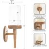 imageKate and Laurel Shae Transitional Wooden Wall Sconce 5 x 5 x 13 Black Modern Candle Holder with Removable Glass Cylinder for Flameless Pillar Candles in Bedroom or EntrywayNatural