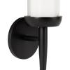imageKate and Laurel Shae Transitional Wooden Wall Sconce 5 x 5 x 13 Black Modern Candle Holder with Removable Glass Cylinder for Flameless Pillar Candles in Bedroom or EntrywayBlack