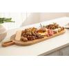 imageKate and Laurel Staven Transitional Capsule Serving Board 30 x 11 Black Modern FoodSafe Charcuterie Board Made from Solid Mango Wood for Use as Kitchen Countertop Cheese BoardNatural