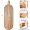 imageKate and Laurel Staven Transitional Capsule Serving Board 30 x 11 Black Modern FoodSafe Charcuterie Board Made from Solid Mango Wood for Use as Kitchen Countertop Cheese BoardNatural