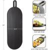 imageKate and Laurel Staven Transitional Capsule Serving Board 30 x 11 Black Modern FoodSafe Charcuterie Board Made from Solid Mango Wood for Use as Kitchen Countertop Cheese BoardBlack