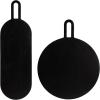 imageKate and Laurel Staven Transitional TwoPiece Serving Boards Set 14 x 10 Set of 2 Natural Wood Modern FoodSafe Charcuterie Boards from Solid Mango Wood for Use as Kitchen Countertop DcorBlack