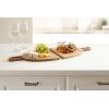 imageKate and Laurel Staven Transitional TwoPiece Serving Boards Set 14 x 10 Set of 2 Natural Wood Modern FoodSafe Charcuterie Boards from Solid Mango Wood for Use as Kitchen Countertop DcorNatural
