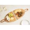 imageKate and Laurel Staven Transitional TwoPiece Serving Boards Set 14 x 10 Set of 2 Natural Wood Modern FoodSafe Charcuterie Boards from Solid Mango Wood for Use as Kitchen Countertop DcorNatural