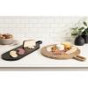 imageKate and Laurel Staven Transitional TwoPiece Serving Boards Set 14 x 10 Set of 2 Natural Wood Modern FoodSafe Charcuterie Boards from Solid Mango Wood for Use as Kitchen Countertop DcorNaturalBlack