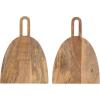 imageKate and Laurel Staven Transitional TwoPiece Serving Boards Set 14 x 10 Set of 2 Natural Wood Modern FoodSafe Charcuterie Boards from Solid Mango Wood for Use as Kitchen Countertop DcorNatural