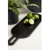 imageKate and Laurel Staven Transitional TwoPiece Serving Boards Set 14 x 10 Set of 2 Natural Wood Modern FoodSafe Charcuterie Boards from Solid Mango Wood for Use as Kitchen Countertop DcorBlack