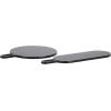 imageKate and Laurel Staven Transitional TwoPiece Serving Boards Set 14 x 10 Set of 2 Natural Wood Modern FoodSafe Charcuterie Boards from Solid Mango Wood for Use as Kitchen Countertop DcorBlack