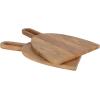 imageKate and Laurel Staven Transitional TwoPiece Serving Boards Set 14 x 10 Set of 2 Natural Wood Modern FoodSafe Charcuterie Boards from Solid Mango Wood for Use as Kitchen Countertop DcorNatural