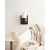 imageKate and Laurel Zabler Modern Metal Wall Sconce 5 x 6 x 10 Bronze Round Candle Holder with Removable Glass Cylinder for Flameless Candle Display in Bedroom or Bathroom