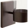 imageKate and Laurel Zabler Modern Metal Wall Sconce 5 x 6 x 10 Bronze Round Candle Holder with Removable Glass Cylinder for Flameless Candle Display in Bedroom or Bathroom