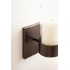 imageKate and Laurel Zabler Modern Metal Wall Sconce 5 x 6 x 10 Bronze Round Candle Holder with Removable Glass Cylinder for Flameless Candle Display in Bedroom or Bathroom